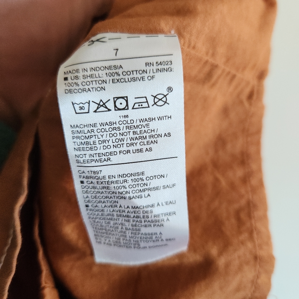 Nwot Jaine And Jack Romper Shorts Tank Brown Cotton 7 - Picture 7 of 7